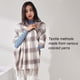 thumbnail image 5 of Bufanda de invierno para mujer, chal de cachemira con borlas y cuadros grandes, bufandas de gran tamaño, bufandas cálidas y acogedoras para invierno y otoño, 5 of 5