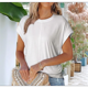 thumbnail image 5 of Blusa de Verano para Mujer, con Cuello Redondo, Mangas y Fruncido Lateral, Color , Talla L, 5 of 8