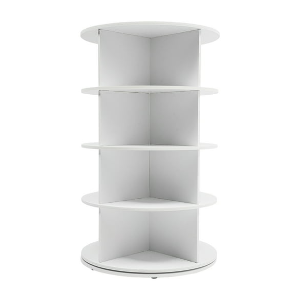 Dwellnix Rotating Shoe Rack 4 Tiers Storage Shelves 360 Degree Rotating Shoe Tower Rack