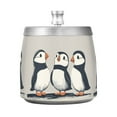 thumbnail image 7 of Yayeee Ashtray with Lid for Cigarette Smokeless Stainless Steel Home Ash Holder, Cute Puffin, 7 of 7
