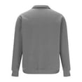 thumbnail image 6 of Aimik Men's Quarter Zip Sweatshirt Sherpa Lined Fleece Zipper Pullover Heavyweight Winter Warm Cotton Sweater-Gray S, 6 of 6