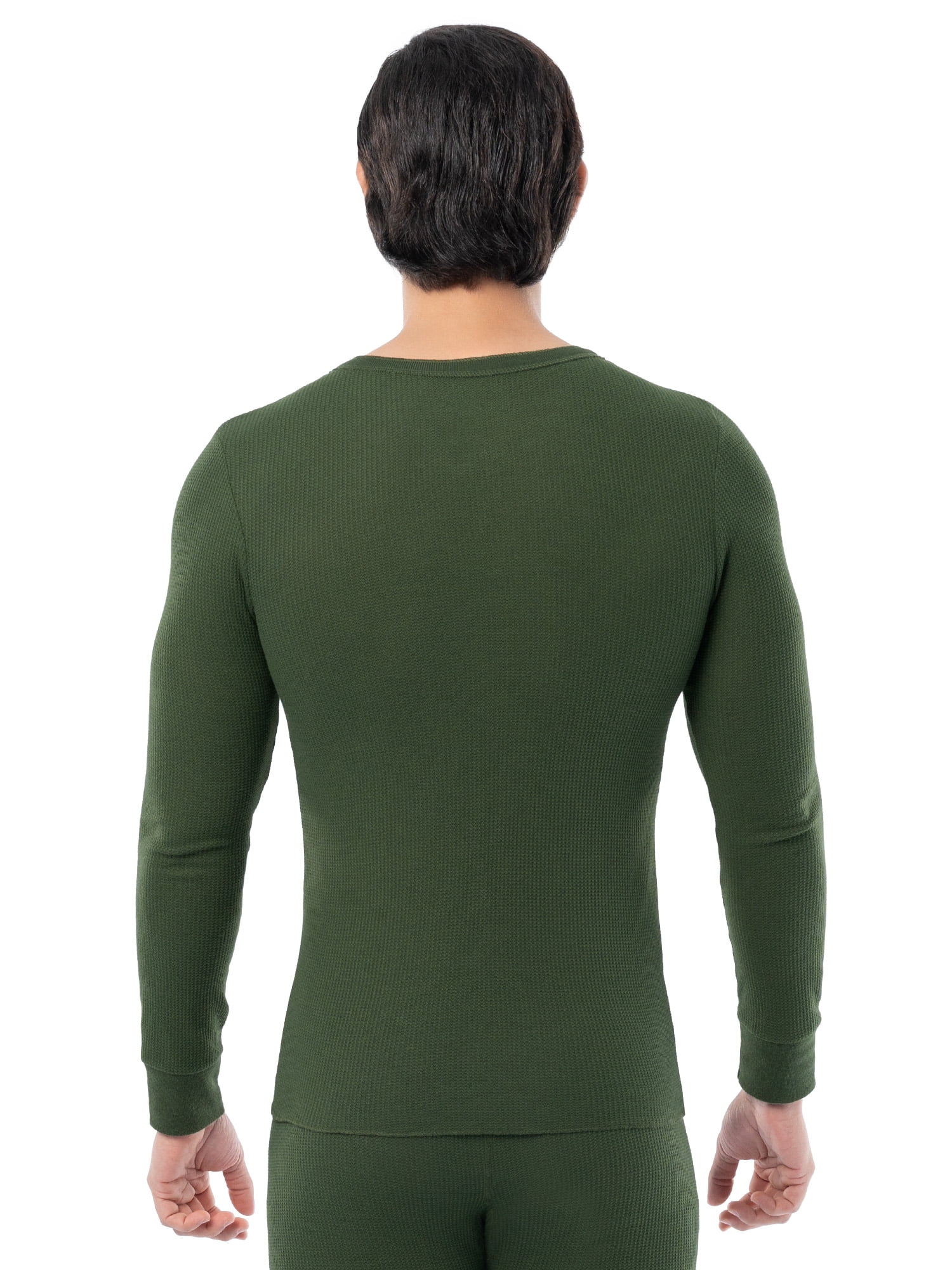 Fruit of the Loom Men's Thermal Waffle Underwear Henley Top, Sizes S-5XL