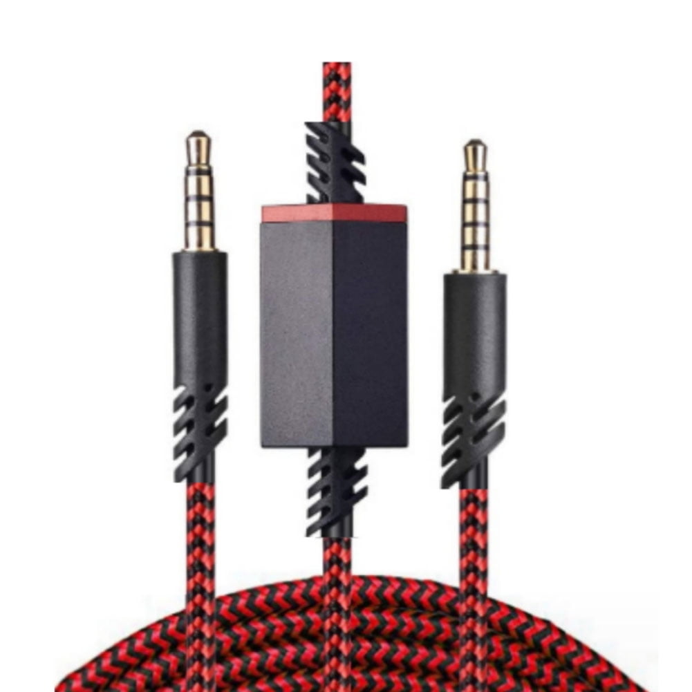 kwmobile Cavo Cuffie Controllo Volume Compatibile con Logitech Astro A50 / A40TR / A40 / A30 / A10 - Cavetto di Ricambio 200 cm con Jack 3,5 mm - nero
