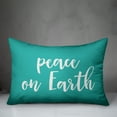 thumbnail image 2 of Creative Products Peace On Earth in Teal 14x20 Spun Poly Pillow, 2 of 2