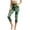 Floral Marble Print Green, variant on SCRAWLGOD Halloween Spider Web Print Capri Leggings for Women Slim Stretch High Waisted Capri Yoga Leggings with Pockets for Women Non See Through Tummy Control Yoga Pants, XS