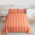 thumbnail image 2 of Feelyou Orange Pink Striped Full Size Comforter Sets for Kids, Abstract Ombre Bedding Comforter Set, Modern Fashion Reversible Bedding Sets, Breathable Home Decor, 3pcs, 2 of 8