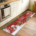 thumbnail image 2 of Runner Rug 2'x6', Red Christmas Washable Non-Slip Hallway Runner Rugs, Xmas Snowman Santa Elk Winter Snowflake Bedside Rugs Floor Mats Carpet Runners for Kitchen Bathroom Laundry Room, 2 of 8