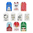 thumbnail image 1 of 100 Unids Feliz Navidad Año Nuevo Tarjetas de Regalo Etiquetas Papel Copo de nieve Árbol de Navidad Etiquetas para Navidad Decora, 1 of 2