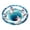 Snowman Ice Pond, variant on 3D Optical Illusion Christmas Round Rug, Non-Slip Washable Carpet with Christmas Tree Living Room Print for Living Room, Bedroom and Entryway Holiday Decor, 19.69 Inch