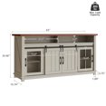thumbnail image 5 of Dextrus 63" Farmhouse Sideboard Buffet Cabinet with Doors, Kitchen Storage Cabinet, Antique White, 5 of 11