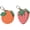Orange, Red, variant on 2 PCS Cute Fruit Coin Purse Bag Charm,Mini Leather Coin Change Purse & Pouch Holder Keychain Charm for Handbag Tote Wallet Airtag Accessories,Fruit Bag Charms for Girl Women(Strawberry+Blue berry)