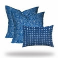 thumbnail image 6 of HomeRoots Blue, White Enveloped Coastal Throw Indoor Outdoor Pillow Cover, 6 of 7