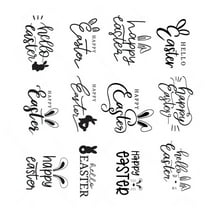 CIYISON Easter Letter Clear Stamps Vintage Silicone Seals for DIY Scrapbooking Card Gift