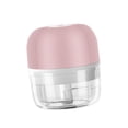 thumbnail image 3 of Mini picadora de ajo, 45 W, USB, prensa de ajo, recargable, molinillo eléctrico de verduras, rosa, 100 ml kenally HA003344-02, 3 of 7
