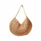 thumbnail image 2 of Bolso de playa redondo de paja tejido a mano, elegante bolso de verano para mujer, bolso de mano de paja hecho a mano B, 2 of 9