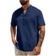 thumbnail image 2 of pstuiky camisa de manga larga para hombre, Camisas de manga larga con cuello alto y botones sólidos para hombre top de hombre l, 2 of 8