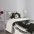 thumbnail image 3 of Ambesonne Lion Quilted Bedspread Set 2 Pcs, King of the Forest Freedom, Twin Size, Black and White, 3 of 5