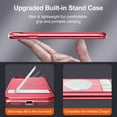 thumbnail image 3 of JETech Kickstand Case for iPhone SE 3/2 (2022/2020 Edition), iPhone 8/7, 4.7-Inch, Support Wireless Charging, Slim Shockproof Bumper Phone Cover, 3-Way Metal Stand (Red), 3 of 7