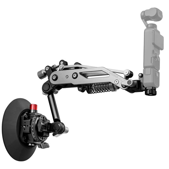 NEEWER 6" Camera Suction Cup Mount with Ball Head & Magic Arm - Heavy Duty Car Windshield/Dash Mount for DSLR, Action Camera, Phone - Includes 1/4" & 3/8" Threads & ARRI Mounting Holes - for GoP