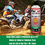 Flatout Kevlar QuickStrike Tire Sealant, Off-Road Leak Repair Formula, 32 oz Bottle