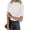 White, variant on PEXLYCLU short sleeve sweater for women, womens short sleeve sweater, summer sweaters for women, Women's Spring Summer Scalloped Short Sleeve Tops Textured Shirts, Army Green L