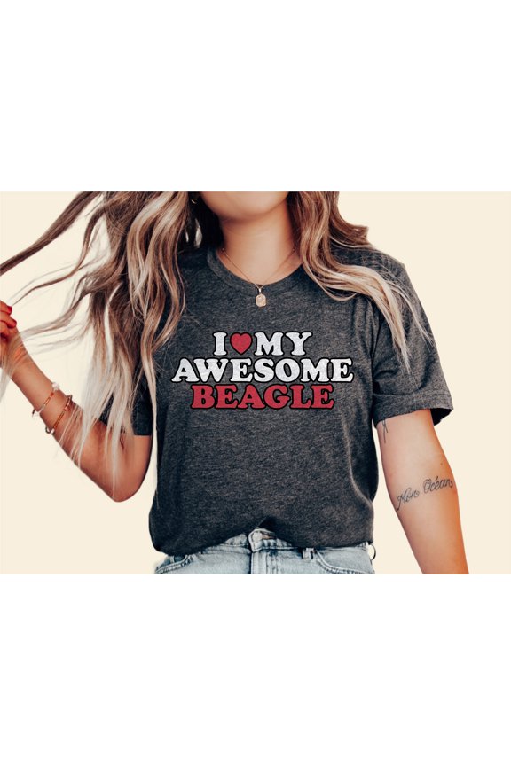 Beagle Mom Shirt I Love My Beagle Unisex Jersey Tee