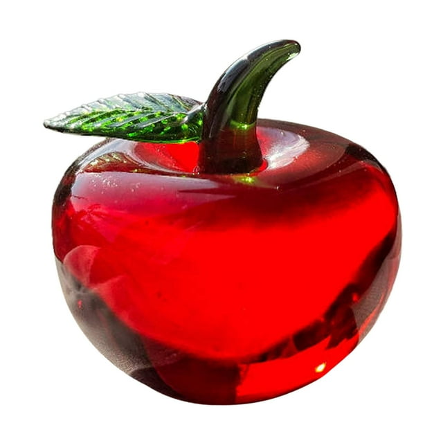 pitrice Fruit Statue Creative Glass Desk Decor Living Room Car Dashboard Bedroom for Apple
