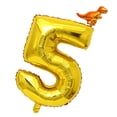 thumbnail image 4 of Globos digitales dorados con el número 5 para baby shower con mini dragón Golden_5, 4 of 7