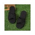 thumbnail image 4 of Stylish Slipper Sandals for Women PU Upper TPU Outsole Solid Color Open Toe Slip On for Summer Daily Use Black 8, 4 of 9