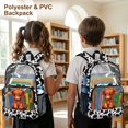 thumbnail image 4 of Whosucclay Highland Cow Print 17 Inch Travel Backpack, Wide Shoulder Straps Transparent School Bag, Side Net Pocket Design See Through Bag for Elementary, 4 of 10