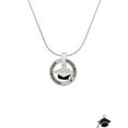 thumbnail image 2 of Delight Jewelry Silvertone 3-D Graduation Hat with 2023 Silvertone Grandmother Ring Charm Necklace, 18", 2 of 4