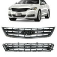 thumbnail image 4 of Front Upper Lower Grille Grill - Automotive Grille 2-Pack Replacement for Impala LS LT LTZ Premier Sedan 4-Door 2014-2020, Black Chrome, 4 of 5