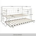 thumbnail image 3 of Castle Place Twin Metal Daybed with Trundle, Black, Contemporary Style, 3 of 5