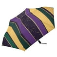 thumbnail image 3 of ALAZA Mardi Gras Stripes UPF 50+ Compact Folding Umbrella for Rain Travel Umbrella Packable, 3 of 8