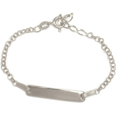 Pori Jewelers 925 Sterling Silver Rolo Chain Kid ID Bracelet
