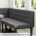 thumbnail image 5 of brafabhome 71.6inch Corner Dining Breakfast Nook with Table and Bench Modern Table Set for Kitchen Dining Room, 5 of 8
