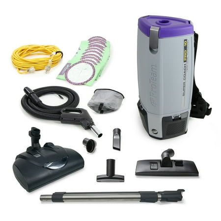 Proteam Super CoachPro 10 Commercial Backpack Vacuum w/ Wessel Werk