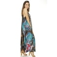 thumbnail image 4 of Sakkas Sofia Women's Spaghetti Strap V-neck Floral Print Summer Casual Maxi Dress - 435 - One Size, 4 of 5