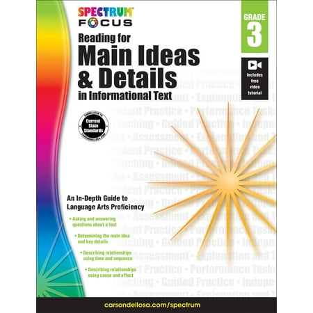 Summarizing Main Idea - Spectrum Reading for Main Ideas and Details in Informational Text, Grade 3