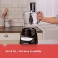 thumbnail image 2 of BLACK+DECKER Food Processor and Vegetable Chopper, Stainless Steel Blade, 8-Cup Capacity, 450W Power with Attachments to Shred, Slice, Mince, Grind, and Puree, 2 of 5