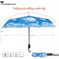 SY Compact Travel Umbrella Automatic Folding Umbrella Portable for