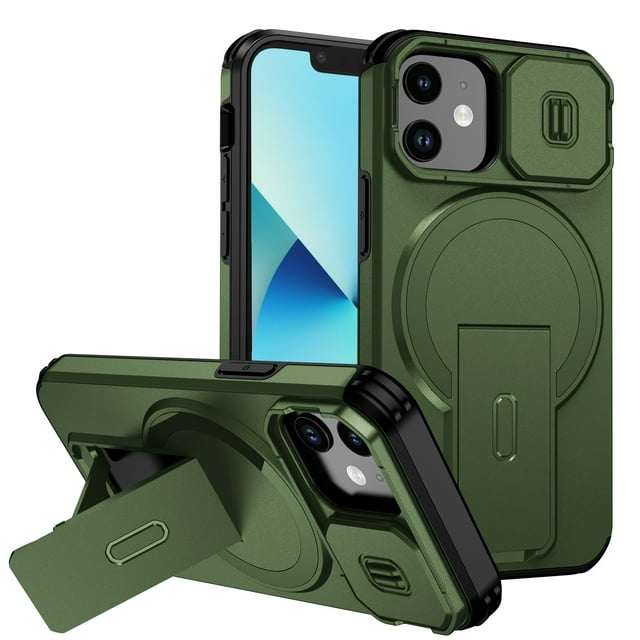 Funda GANGXUN para iPhone 12 Mini – Magnética Antigolpes con Soporte y Protección Doble