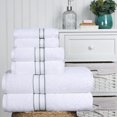 thumbnail image 3 of Juego de 8 Piezas de Alta Calidad, 2 baños, Manos, 4 paños de Lavado, algodón Hilado en Anillo, Toallas Altamente absorbentes para baño, Gimnasio, Hotel y SPA, (2) 27 x 54, 3 of 3