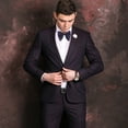 thumbnail image 7 of Men Big Bow Ties, Classic Solid Bowtie Adjustable Formal Neck Bowtie Tux Bowtie For Men Wedding Party Accessories, 7 of 7