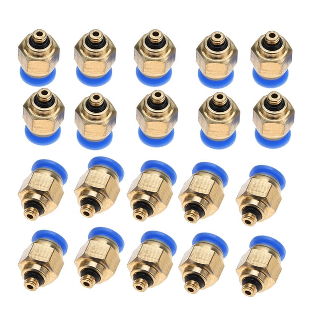 Kit de Raccords Pneumatiques 4mm 20 Pcs avec Fils M5 pour Outils Pneumatiques (PC4-M5)