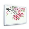 thumbnail image 3 of Designart 'Red Blossoming Tree On White' Traditional Framed Canvas Wall Art Print, 3 of 5