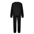 thumbnail image 4 of Womens Clothes Women's Fashion Round-Neck Casual Set Casual Top Blouse And Pants Two-Piece Sportswear, 4 of 6