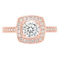 thumbnail image 2 of 1.335 ct Round Cut Moissanite Solitaire with Accents Engagement Ring for Women in 18K Rose Gold, 2 of 2