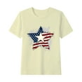thumbnail image 2 of Kids Summer New Independence Day T-Shirt 4Th Of July Graphic Tees Girls Boys Casual Short Sleeve Round Neck Cotton Tops Beige 14-15 Years, 2 of 5