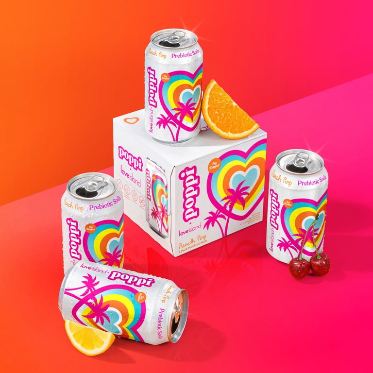 poppi Punch Pop Prebiotic Soda, 12 fl oz, 4 Pack Cans - Walmart.com